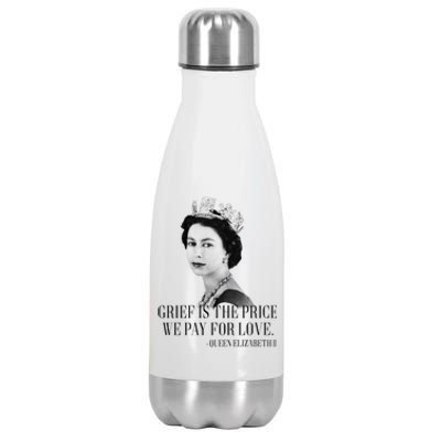 Queen Elizabeth II Inspiring Quote Stainless Steel Insulated Water Bottle