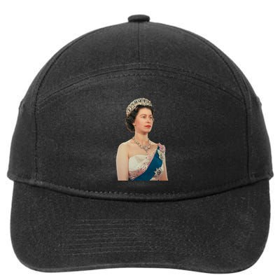 Queen Elizabeth's II British Crown Majesty Portrait 7-Panel Snapback Hat