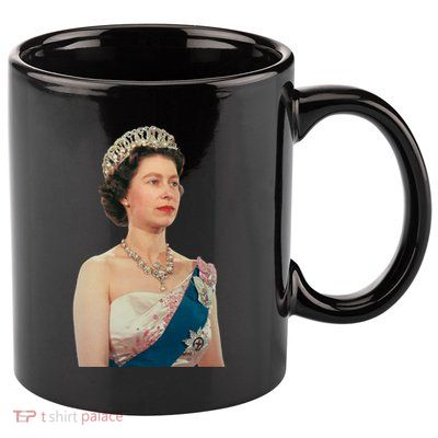 Queen Elizabeth's II British Crown Majesty Portrait 11oz C Handle Ceramic Mug