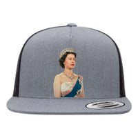 Queen Elizabeth's II British Crown Majesty Portrait Flat Bill Trucker Hat