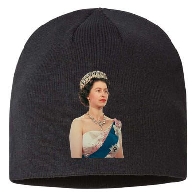 Queen Elizabeth's II British Crown Majesty Portrait Sustainable Beanie