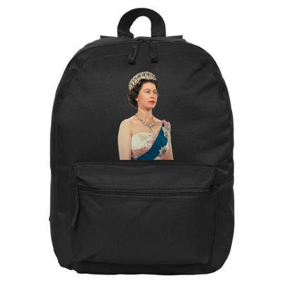Queen Elizabeth's II British Crown Majesty Portrait 16 in Basic Backpack