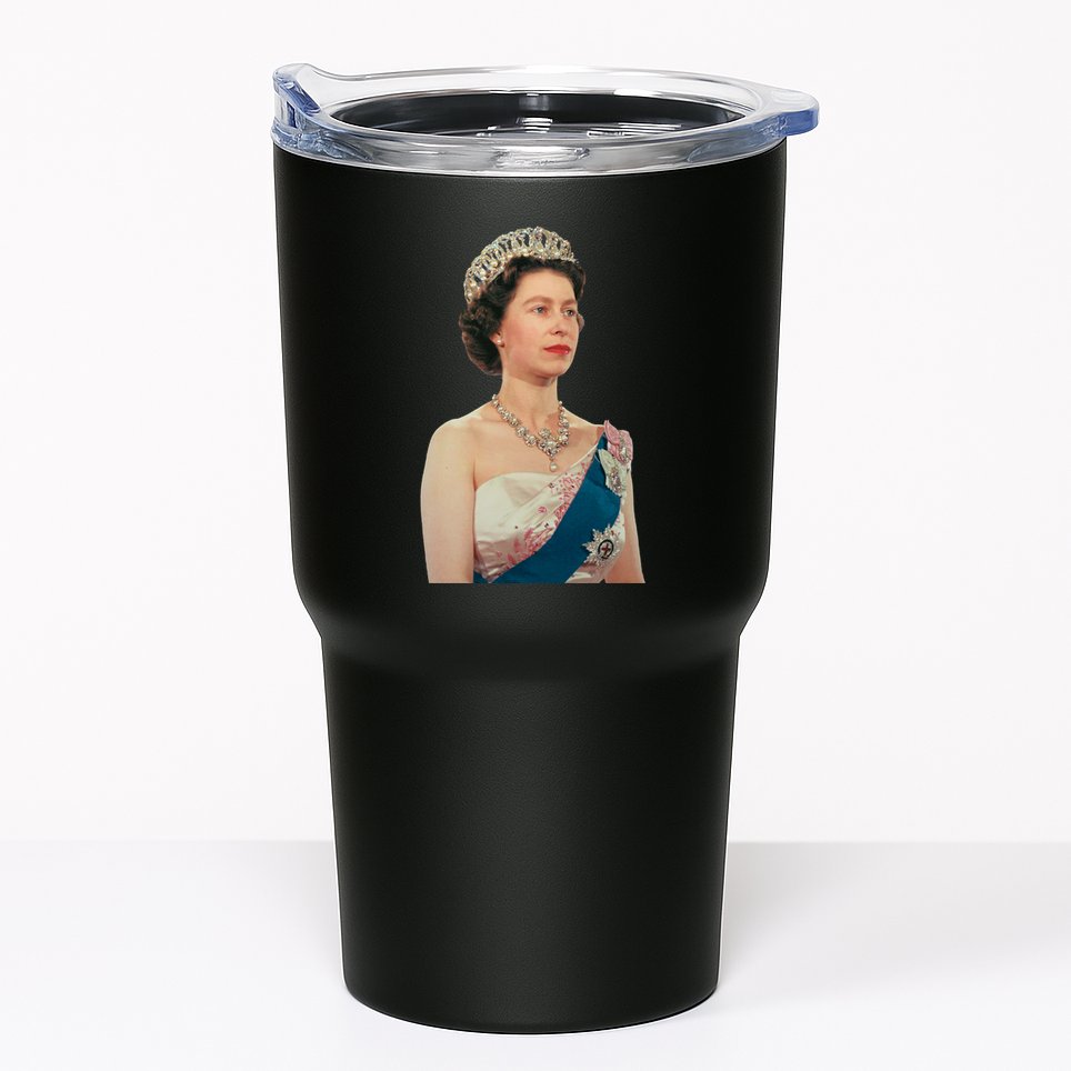 Queen Elizabeth's II British Crown Majesty Portrait Tumbler
