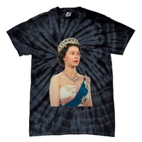 Queen Elizabeth's II British Crown Majesty Portrait Tie-Dye T-Shirt