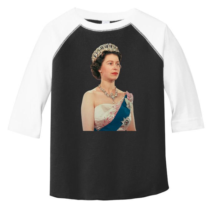 Queen Elizabeth's II British Crown Majesty Portrait Toddler Fine Jersey T-Shirt