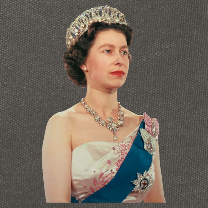 Queen Elizabeth's II British Crown Majesty Portrait Cotton Canvas Backpack