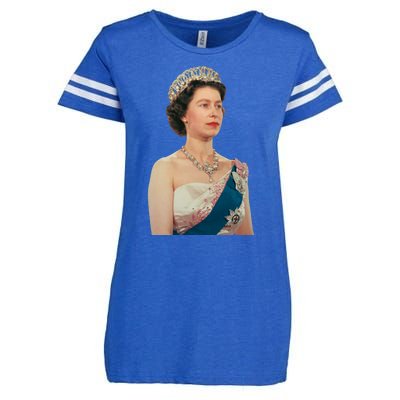 Queen Elizabeth's II British Crown Majesty Portrait Enza Ladies Jersey Football T-Shirt