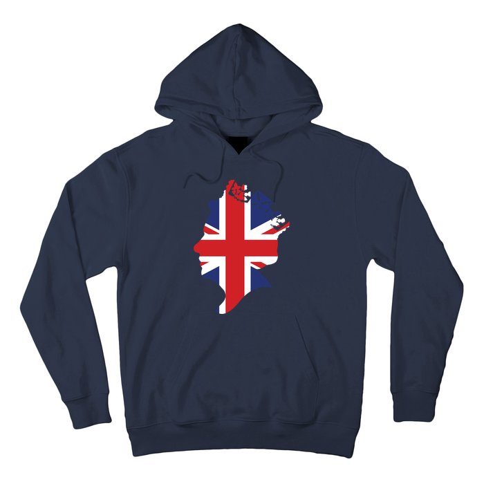 Queen Elizabeth II British Crown Union Jack Meme Hoodie