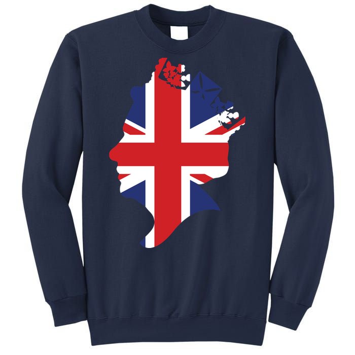 Queen Elizabeth II British Crown Union Jack Meme Sweatshirt