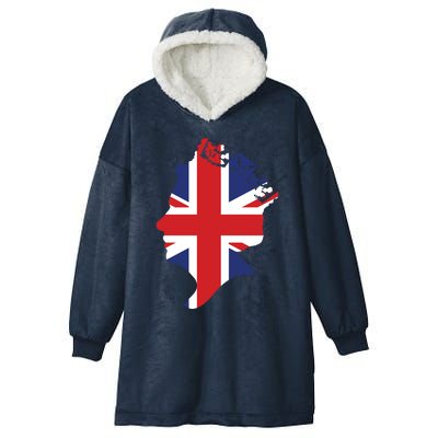 Queen Elizabeth II British Crown Union Jack Meme Hooded Wearable Blanket