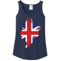 Queen Elizabeth II British Crown Union Jack Meme Ladies Essential Tank