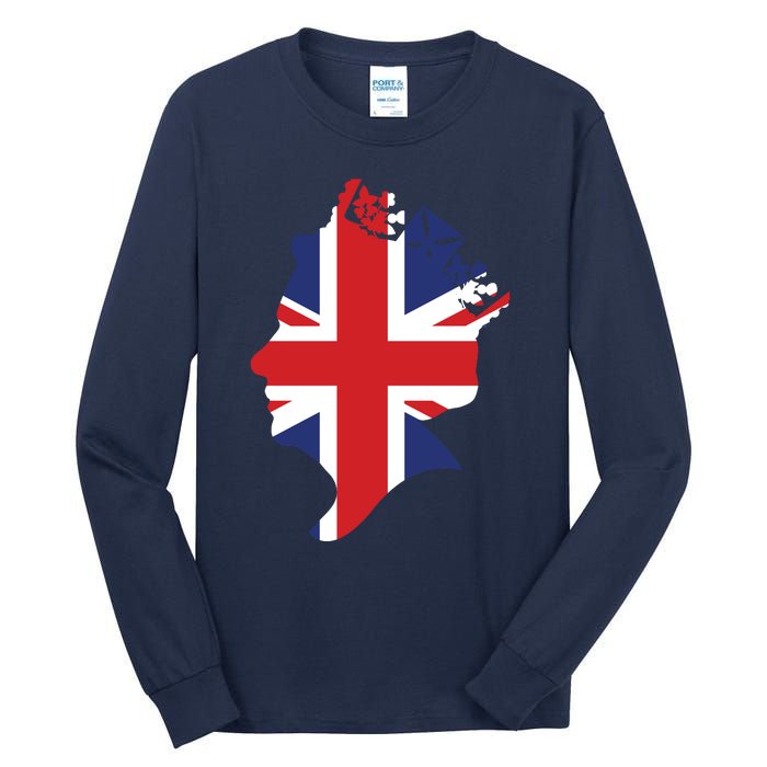 Queen Elizabeth II British Crown Union Jack Meme Tall Long Sleeve T-Shirt