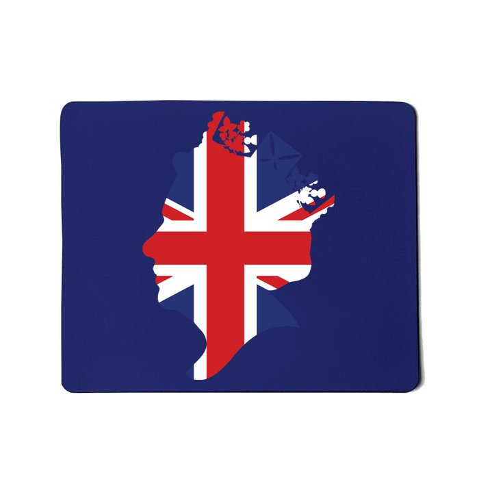 Queen Elizabeth II British Crown Union Jack Meme Mousepad