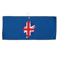 Queen Elizabeth II British Crown Union Jack Meme Large Microfiber Waffle Golf Towel