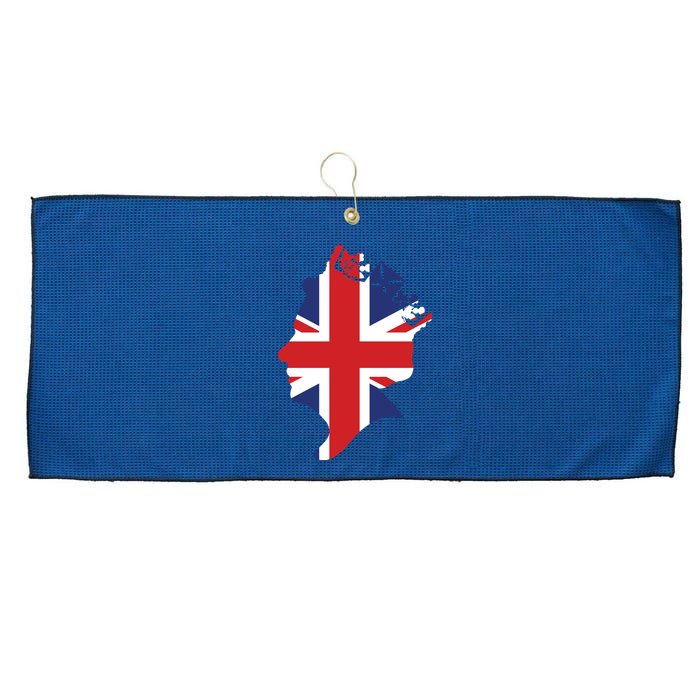 Queen Elizabeth II British Crown Union Jack Meme Large Microfiber Waffle Golf Towel