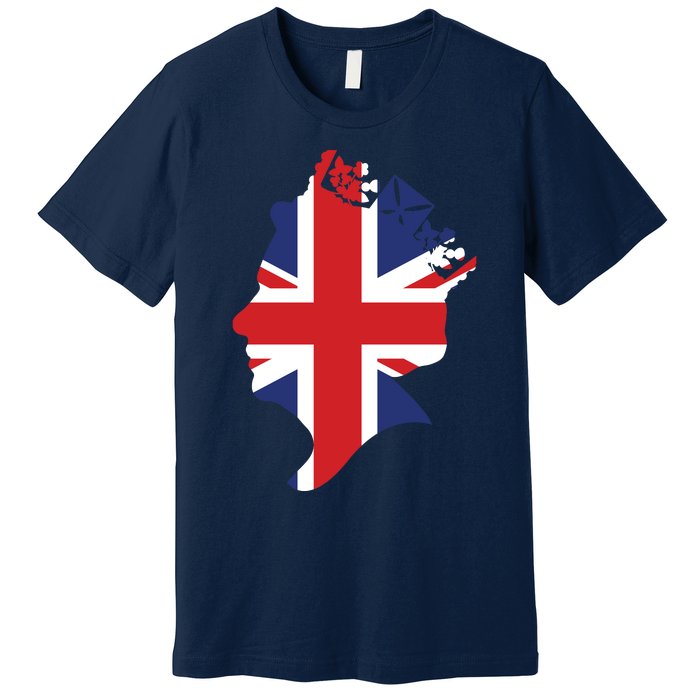 Queen Elizabeth II British Crown Union Jack Meme Premium T-Shirt