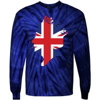 Queen Elizabeth II British Crown Union Jack Meme Tie-Dye Long Sleeve Shirt