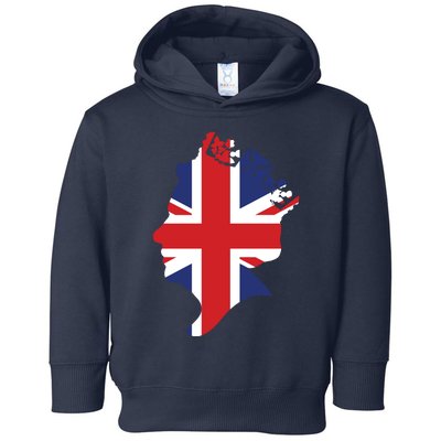 Queen Elizabeth II British Crown Union Jack Meme Toddler Hoodie