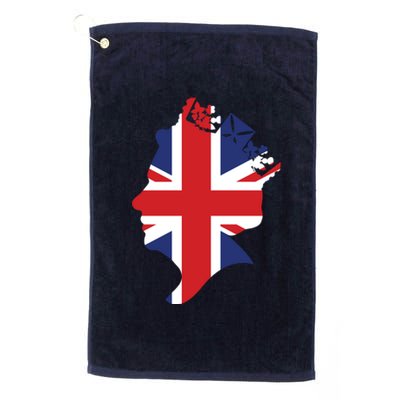 Queen Elizabeth II British Crown Union Jack Meme Platinum Collection Golf Towel