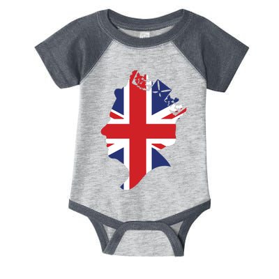 Queen Elizabeth II British Crown Union Jack Meme Infant Baby Jersey Bodysuit