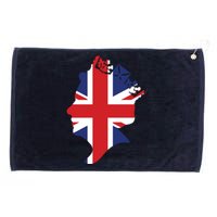 Queen Elizabeth II British Crown Union Jack Meme Grommeted Golf Towel