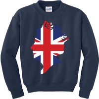 Queen Elizabeth II British Crown Union Jack Meme Kids Sweatshirt