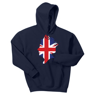 Queen Elizabeth II British Crown Union Jack Meme Kids Hoodie