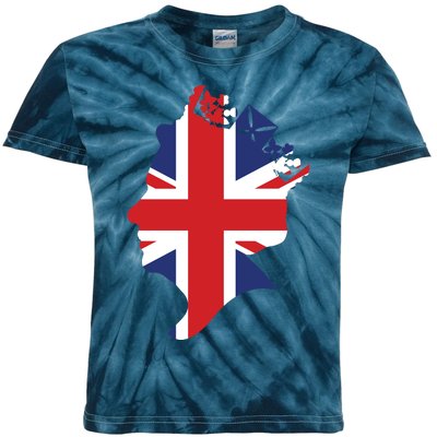 Queen Elizabeth II British Crown Union Jack Meme Kids Tie-Dye T-Shirt