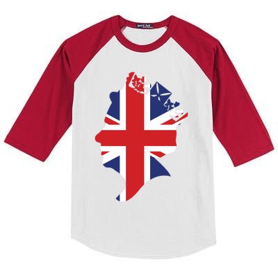 Queen Elizabeth II British Crown Union Jack Meme Kids Colorblock Raglan Jersey