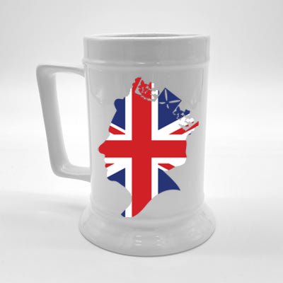 Queen Elizabeth II British Crown Union Jack Meme Beer Stein