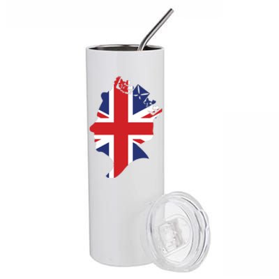 Queen Elizabeth II British Crown Union Jack Meme Stainless Steel Tumbler