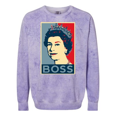 Queen Elizabeth II Boss Her Royal Highness Colorblast Crewneck Sweatshirt