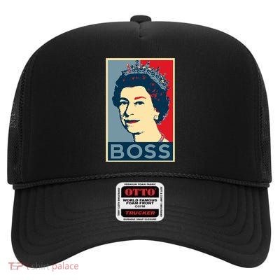 Queen Elizabeth II Boss Her Royal Highness High Crown Mesh Back Trucker Hat