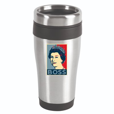 Queen Elizabeth II Boss Her Royal Highness 16oz Travel Tumbler