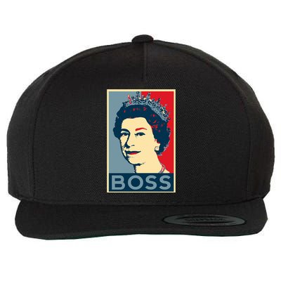 Queen Elizabeth II Boss Her Royal Highness Wool Snapback Cap