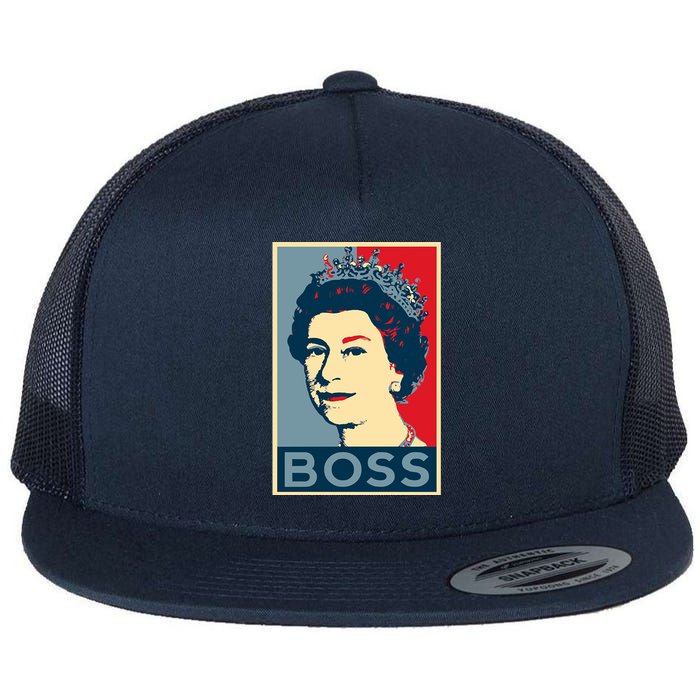 Queen Elizabeth II Boss Her Royal Highness Flat Bill Trucker Hat