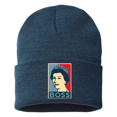 Queen Elizabeth II Boss Her Royal Highness Sustainable Knit Beanie