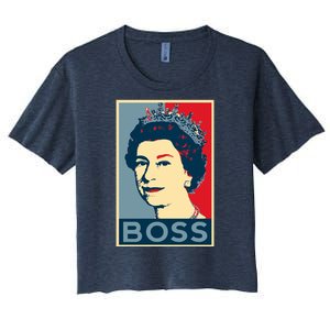 Queen Elizabeth II Boss Her Royal Highness Women's Crop Top Tee