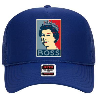 Queen Elizabeth II Boss Her Royal Highness High Crown Mesh Back Trucker Hat