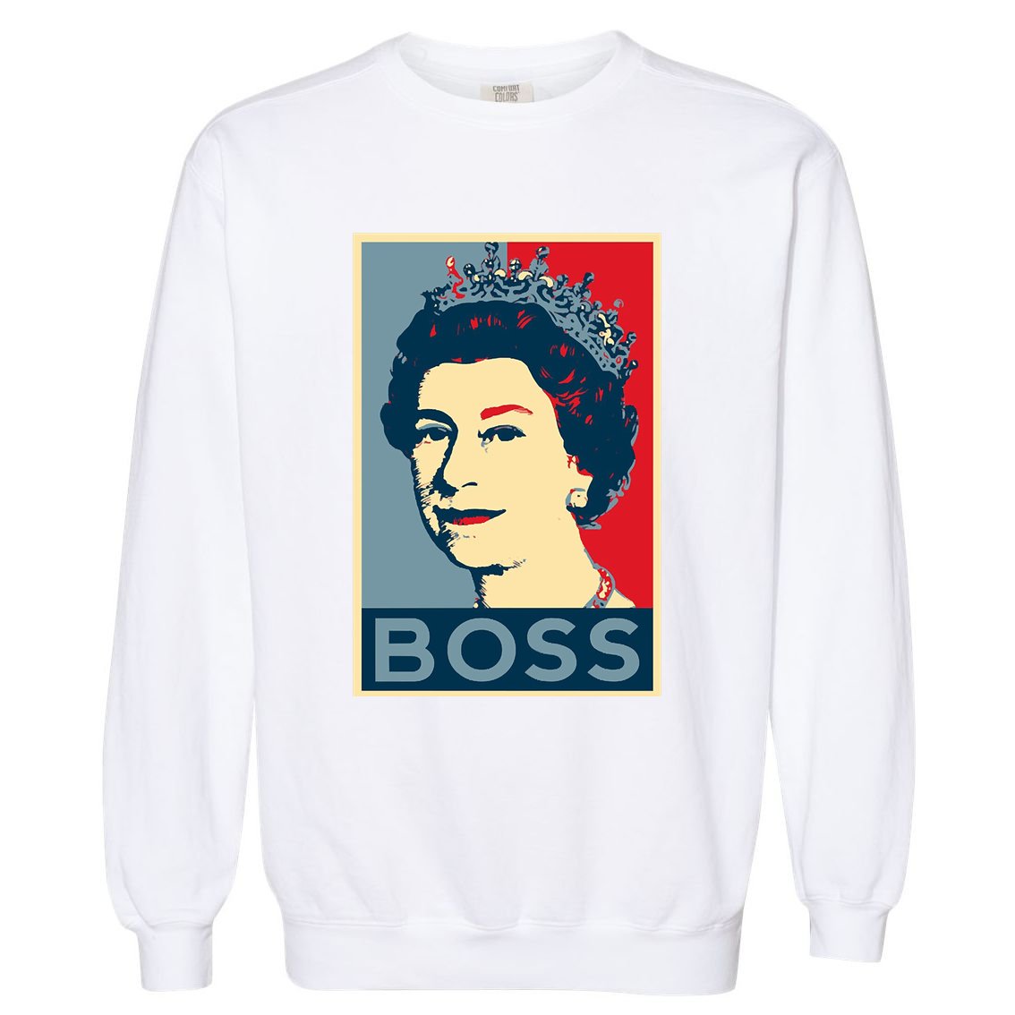 Queen Elizabeth II Boss Her Royal Highness Garment-Dyed Sweatshirt