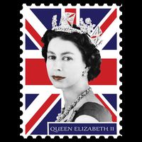 Queen Elizabeth II England Stamp Backpack
