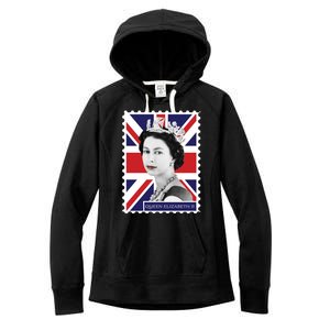 Queen Elizabeth II England Stamp Women's Fleece Hoodie