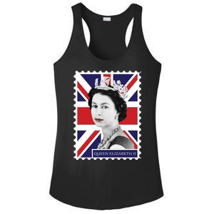 Queen Elizabeth II England Stamp Ladies PosiCharge Competitor Racerback Tank