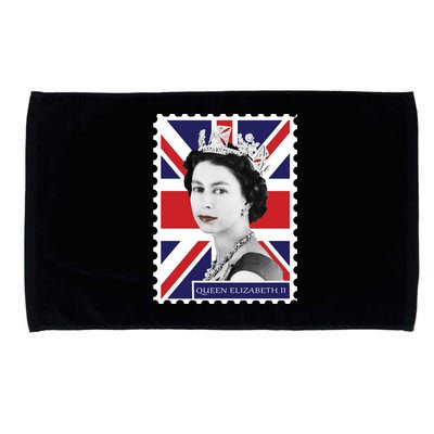 Queen Elizabeth II England Stamp Microfiber Hand Towel