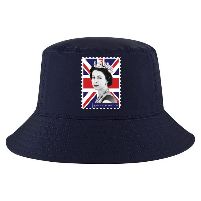 Queen Elizabeth II England Stamp Cool Comfort Performance Bucket Hat