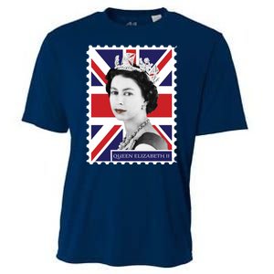 Queen Elizabeth II England Stamp Cooling Performance Crew T-Shirt