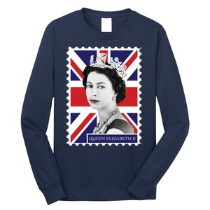 Queen Elizabeth II England Stamp Long Sleeve Shirt