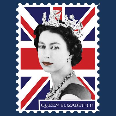 Queen Elizabeth II England Stamp T-Shirt