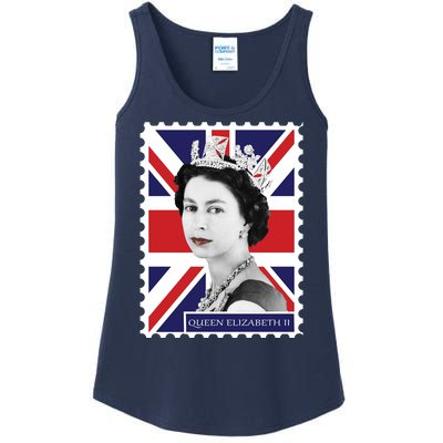 Queen Elizabeth II England Stamp Ladies Essential Tank