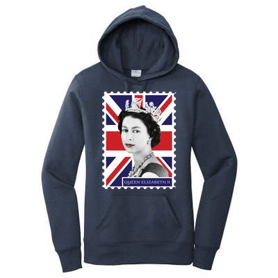 Queen Elizabeth II England Stamp Women's Pullover Hoodie